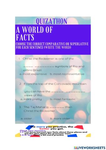 Comparatives and superlatives