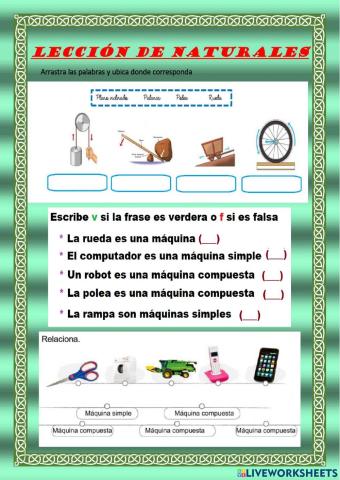 Los objetos, la fuerza y los movimientos