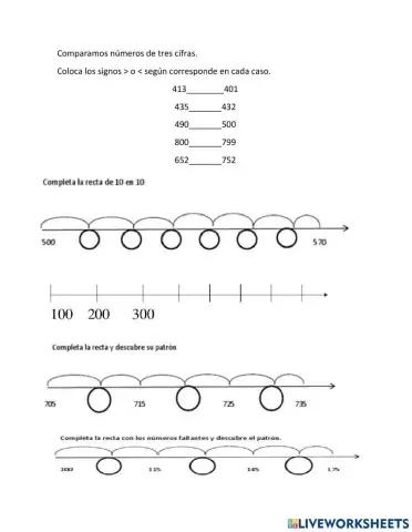 Comparamos números de tres cifras