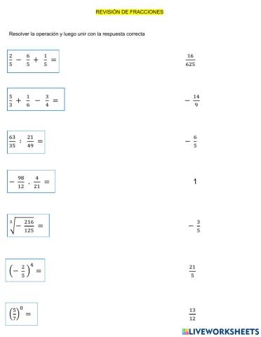 Revisión de fracciones