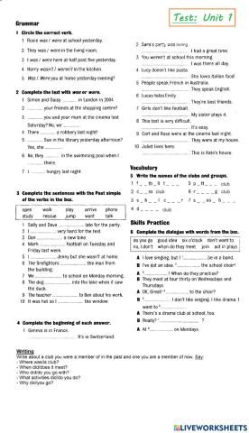 Adolescents 3 - Test Unit 1