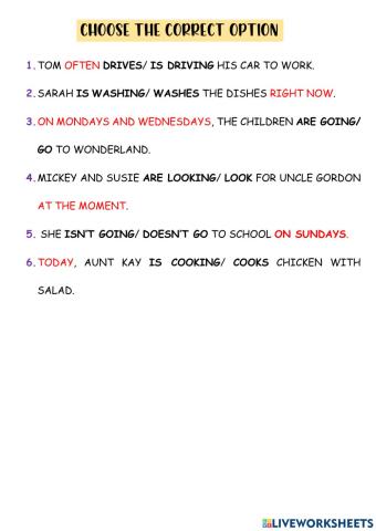 Present Simple & Continuous