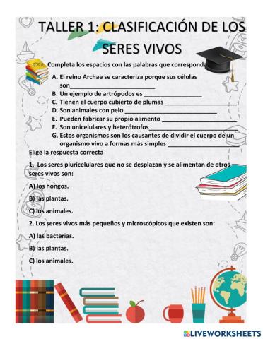 Clasificación seres vivos