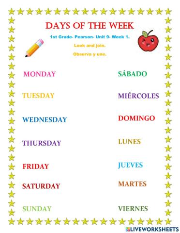 Days of the week
