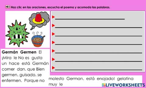 Germen Germán: Acomoda