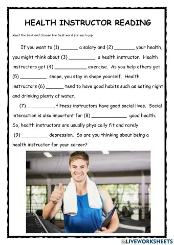 Health Instructor Reading