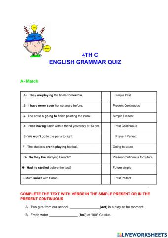Grammar quiz