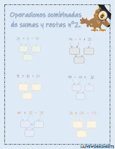 Operaciones combinadas de sumas y restas