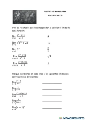 Limites de funciones