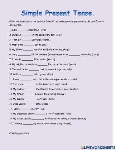 Simple Present Tense