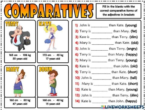 Short Comparative Adjectives 