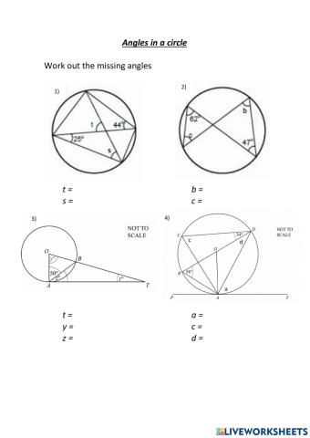 Angles in a circle