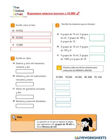 Repaso Números mayores de 10.000