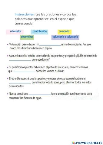 Vocabulario CE1