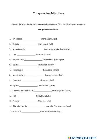 GEP3 Lesson 9C: Comparative Sentences