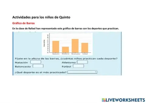 Diagrama de barras para quinto