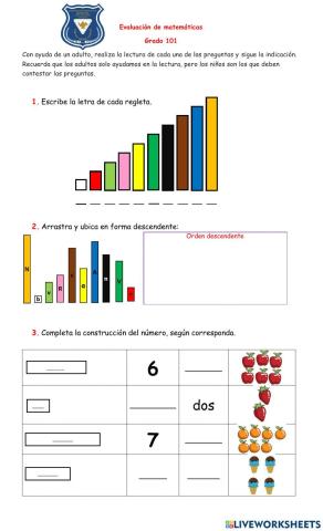 Evaluación Regletas- 12 de Mayo