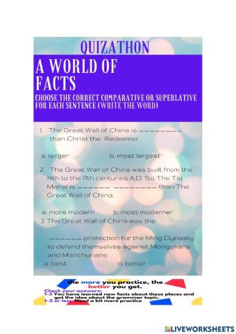 Comparatives and superlatives