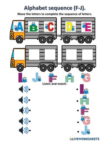 Alphabet sequence (F-J) 2