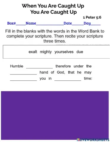 When You Are Caught Up