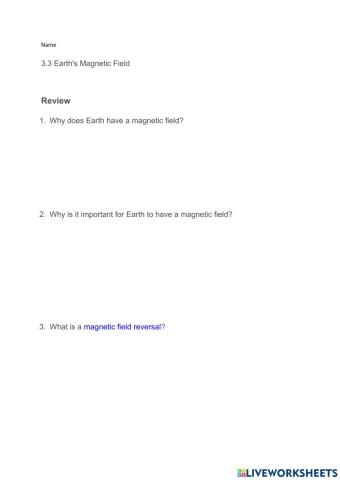 3.3 Earth's Magnetic Field