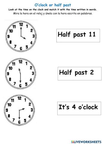 O'clock or half past'?