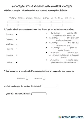 La energía y sus tipos