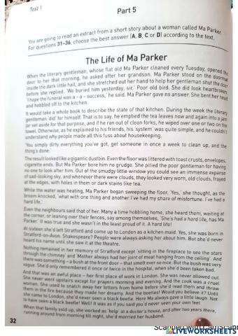 FCE REading Comprehension