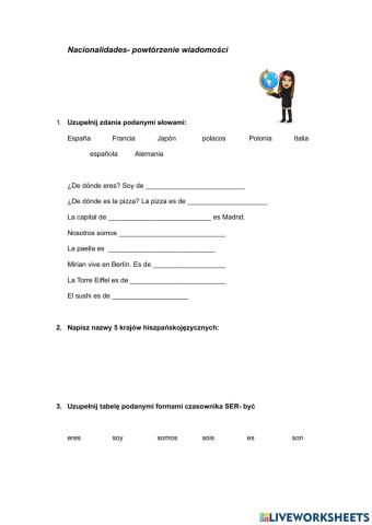 Nacionalidades- narodowości