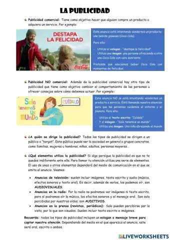 La publicidad 5º primaria