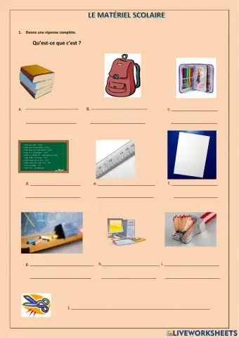 Le matériel scolaire