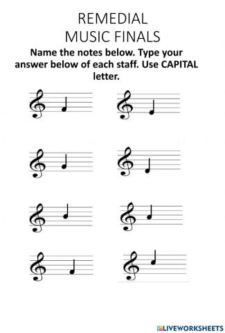 Name the notes