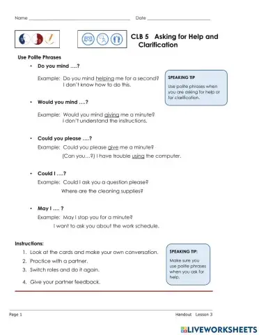 Asking for Help - Conversation