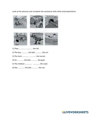 Preposition of movement (sententeces)