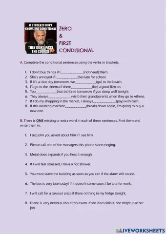 Zero & First Conditional