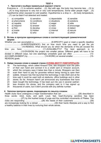 Additional State Exam Practise, test 4