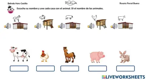 Vocabulario: las casas de los animales