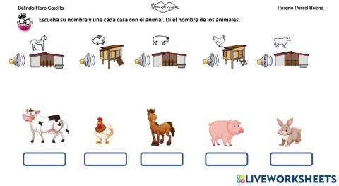 Vocabulario: las casas de los animales