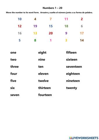 Numeros 1-20
