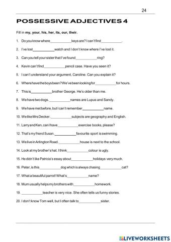 Possessiveadjectives 4