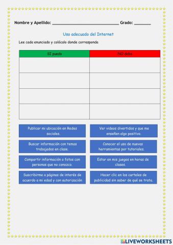 uso adecuado de internet