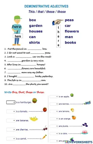 Demonstratives adjectives