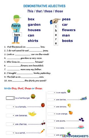 Demonstratives adjectives