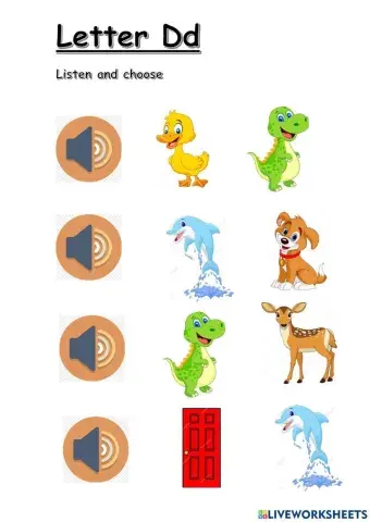 Letter Dd words activity