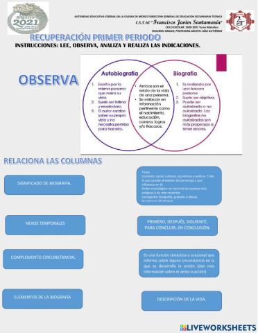 Recuperacion primer periodo español