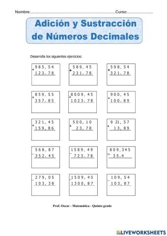 Números decimales