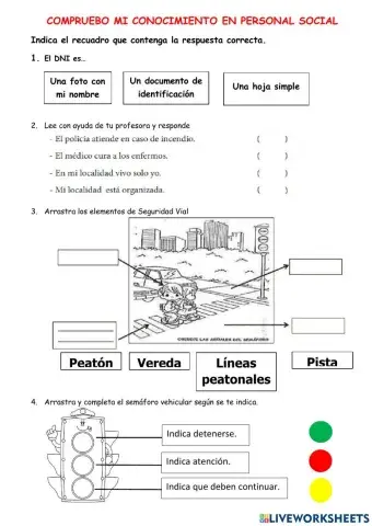 Compruebo lo que aprendí
