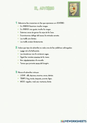 Adverbios MAGIC KIDS