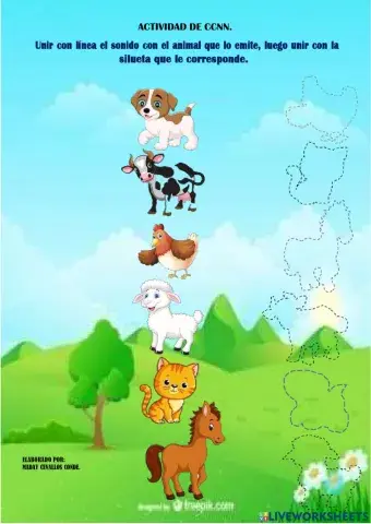 Los animales de la granja.