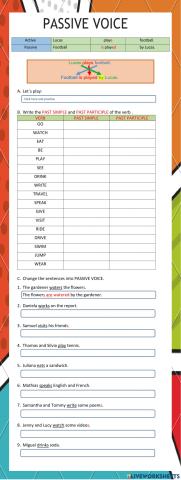 4° Passive Voice - Homework